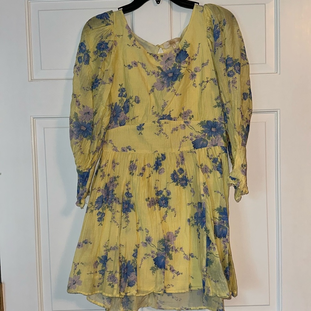 LoveShackFancy Mini Dress in Yellow